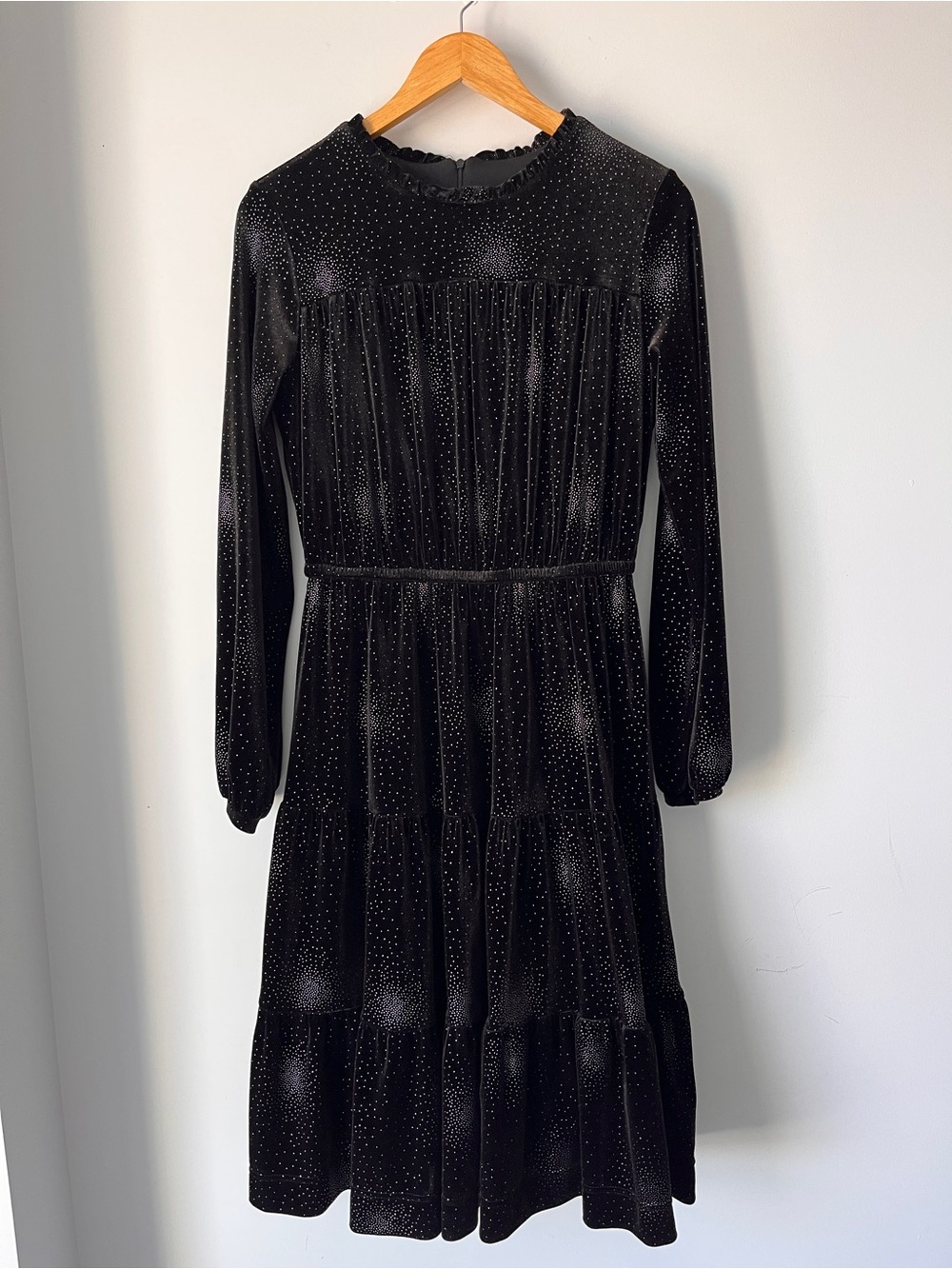 Vintage 90s Y2K Glittery Studded Velvet Dress | Whimsigoth